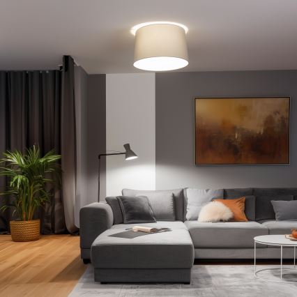 Brilagi - Lámpara de techo LED de superficie CERIA 1xE27/40W/230V, diámetro 45 cm, gris
