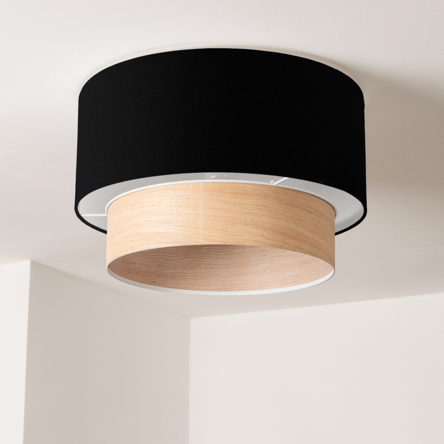 Brilagi - Lámpara de techo LED de superficie CERIA 1xE27/40W/230V diámetro 50 cm negro/beige