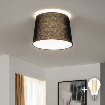 Brilagi - Lámpara de techo LED de superficie CERIA 1xE27/40W/230V Ø 30 cm, negra