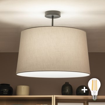 Brilagi - Lámpara de techo LED de superficie CERIA 1xE27/60W/230V Ø 45 cm negro/gris