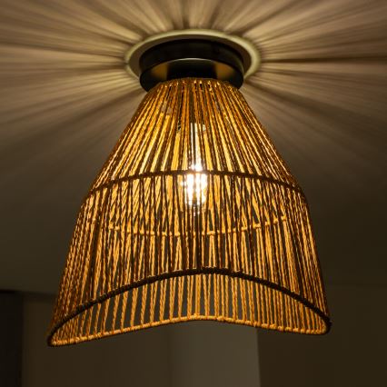 Brilagi - Lámpara de techo LED de superficie CERIA BOHO 1xE27/40W/230V Ø 30 cm marrón