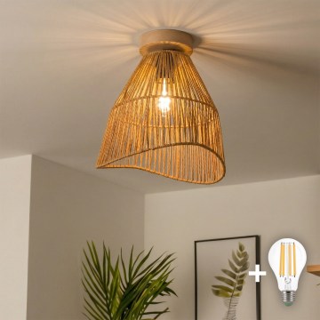 Brilagi - Lámpara de techo LED de superficie CERIA BOHO 1xE27/40W/230V Ø 30 cm marrón/roble