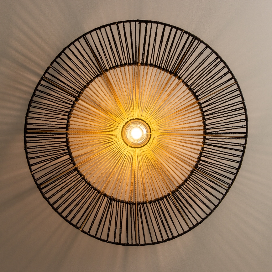 Brilagi - Lámpara de techo LED de superficie CERIA BOHO 1xE27/40W/230V Ø 50 cm negro/marrón
