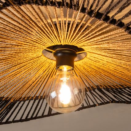 Brilagi - Lámpara de techo LED de superficie CERIA BOHO 1xE27/40W/230V Ø 50 cm negro/marrón
