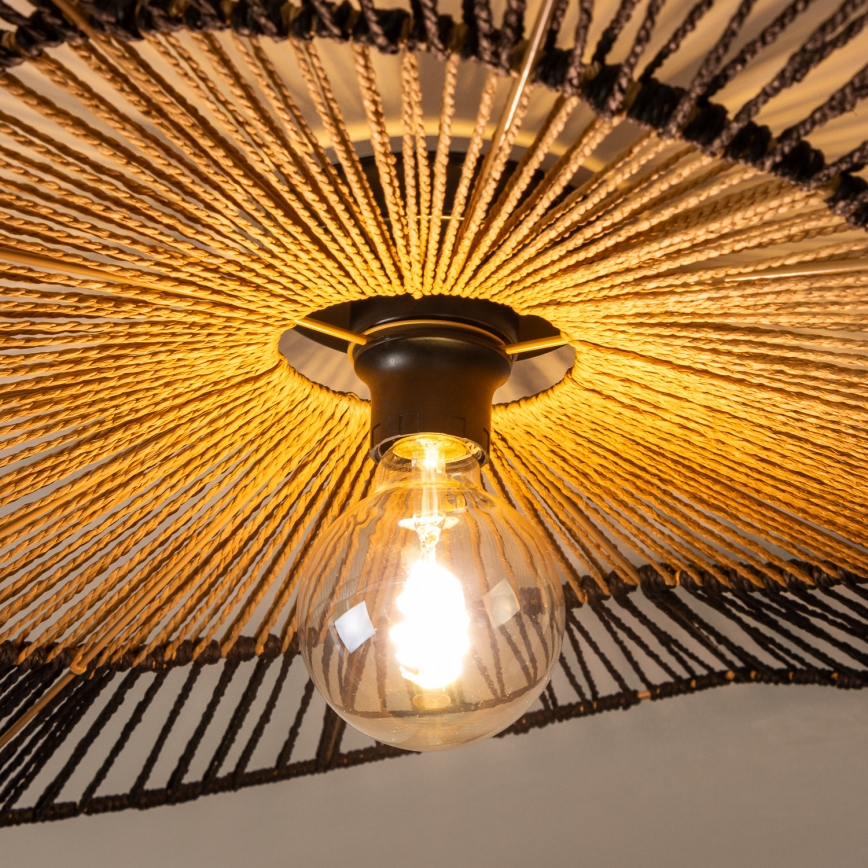 Brilagi - Lámpara de techo LED de superficie CERIA BOHO 1xE27/40W/230V Ø 50 cm negro/marrón