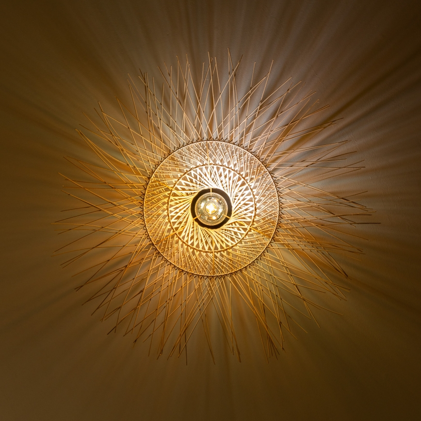 BRILAGI - Lámpara de techo LED de superficie CERIA BOHO 1xE27/40W/230V Ø 70 cm bambú