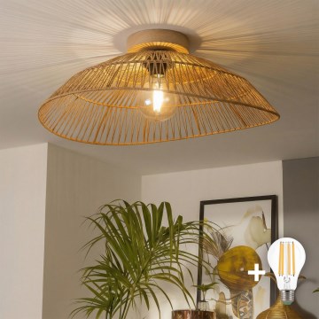 Brilagi - Lámpara de techo LED de superficie CERIA BOHO 1xE27/40W/230V Ø 70 cm marrón/roble
