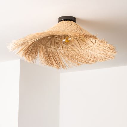 Brilagi - Lámpara de techo LED de superficie CERIA BOHO 1xE27/40W/230V Ø 70 cm ratán