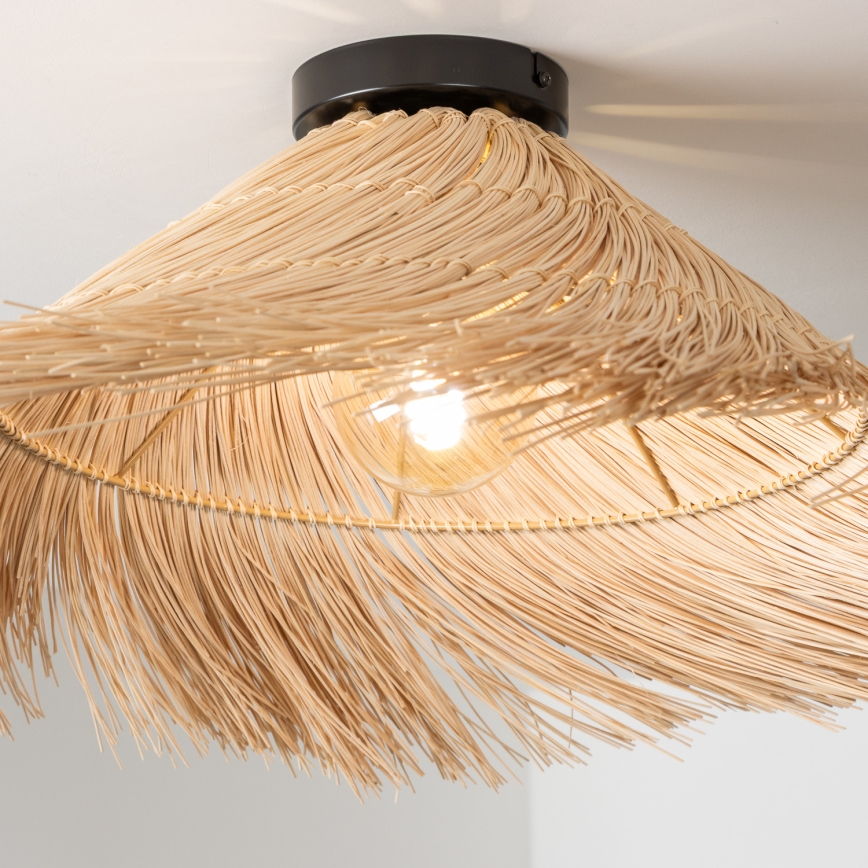 Brilagi - Lámpara de techo LED de superficie CERIA BOHO 1xE27/40W/230V Ø 70 cm ratán