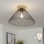 Brilagi - Lámpara de techo LED de superficie CERIA WIRE 1xE27/40W/230V Ø 45 cm negro/roble