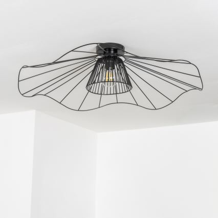 Brilagi - Lámpara de techo LED de superficie CERIA WIRE 1xE27/40W/230V Ø 80 cm negra