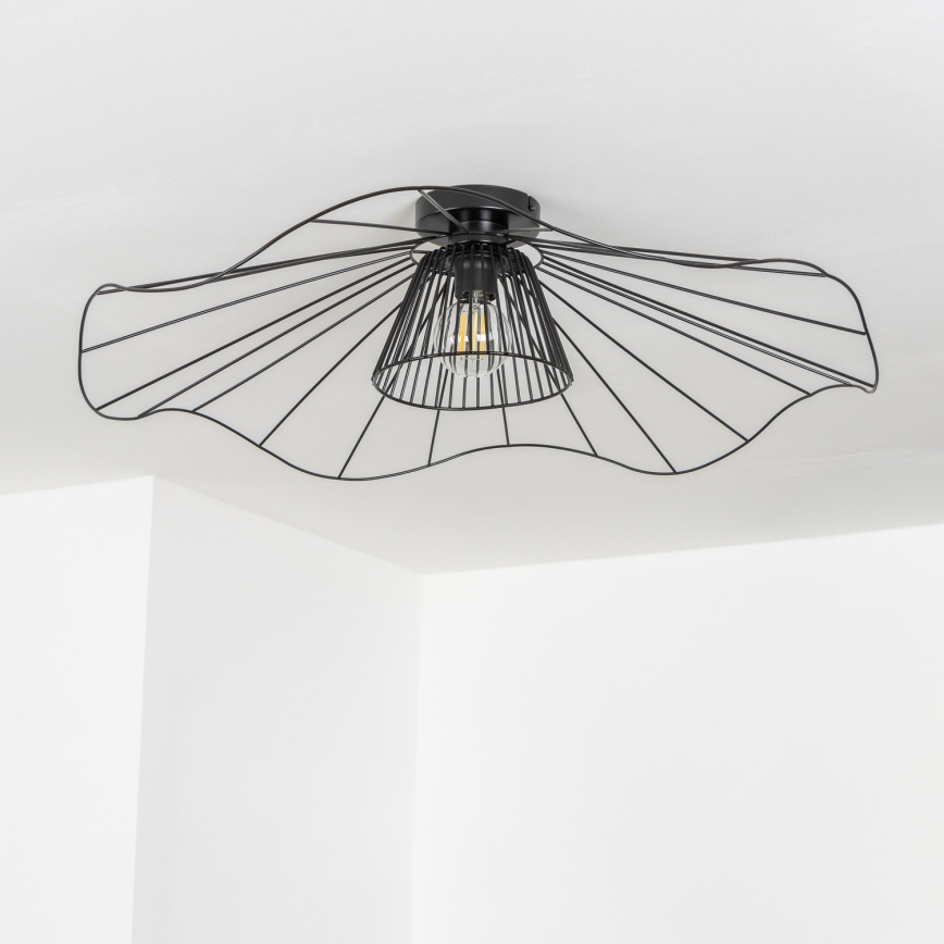 Brilagi - Lámpara de techo LED de superficie CERIA WIRE 1xE27/40W/230V Ø 80 cm negra