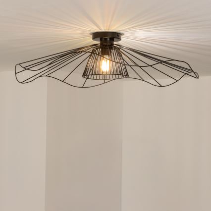 Brilagi - Lámpara de techo LED de superficie CERIA WIRE 1xE27/40W/230V Ø 80 cm negra