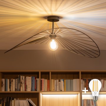 Brilagi - Lámpara de techo LED de superficie CERIA WIRE 1xE27/60W/230V 60x80 cm negro/bronce