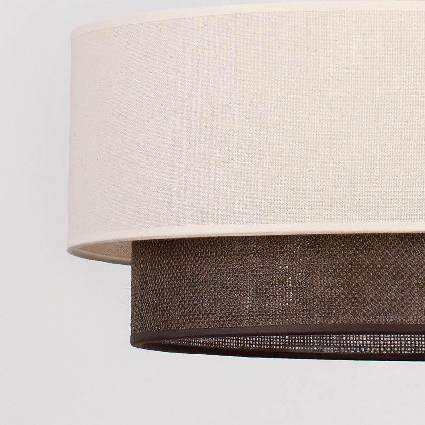 Brilagi - Lámpara de techo LED de superficie estilo BOHO 3xE27/15W/230V, Ø 80 cm, crema/marrón