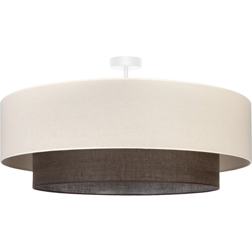Brilagi - Lámpara de techo LED de superficie estilo BOHO 3xE27/15W/230V, Ø 80 cm, crema/marrón