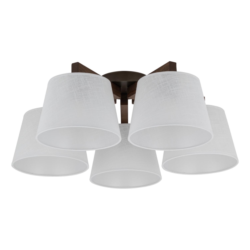 BRILAGI - Lámpara de techo LED de superficie LATTE 5xE27/15W/230V pino/blanco