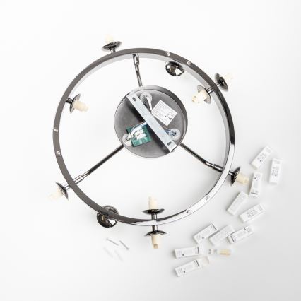 Brilagi - Lámpara de techo LED de superficie MILLA 10xG9/3W/230V negro cromado/ahumado