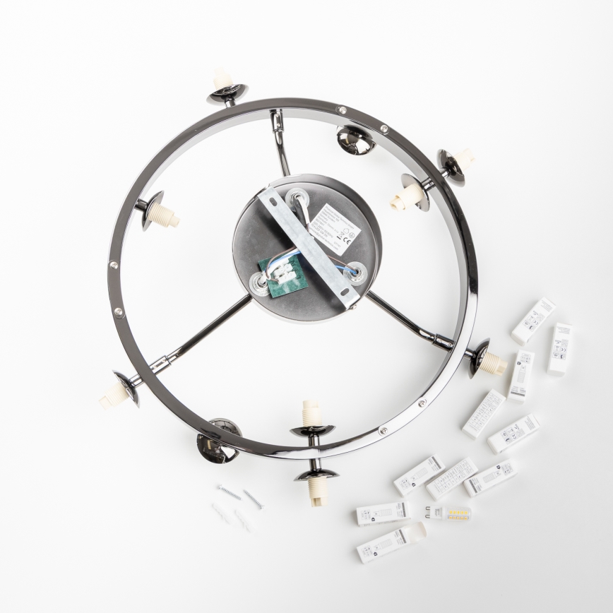 Brilagi - Lámpara de techo LED de superficie MILLA 10xG9/3W/230V negro cromado/ahumado
