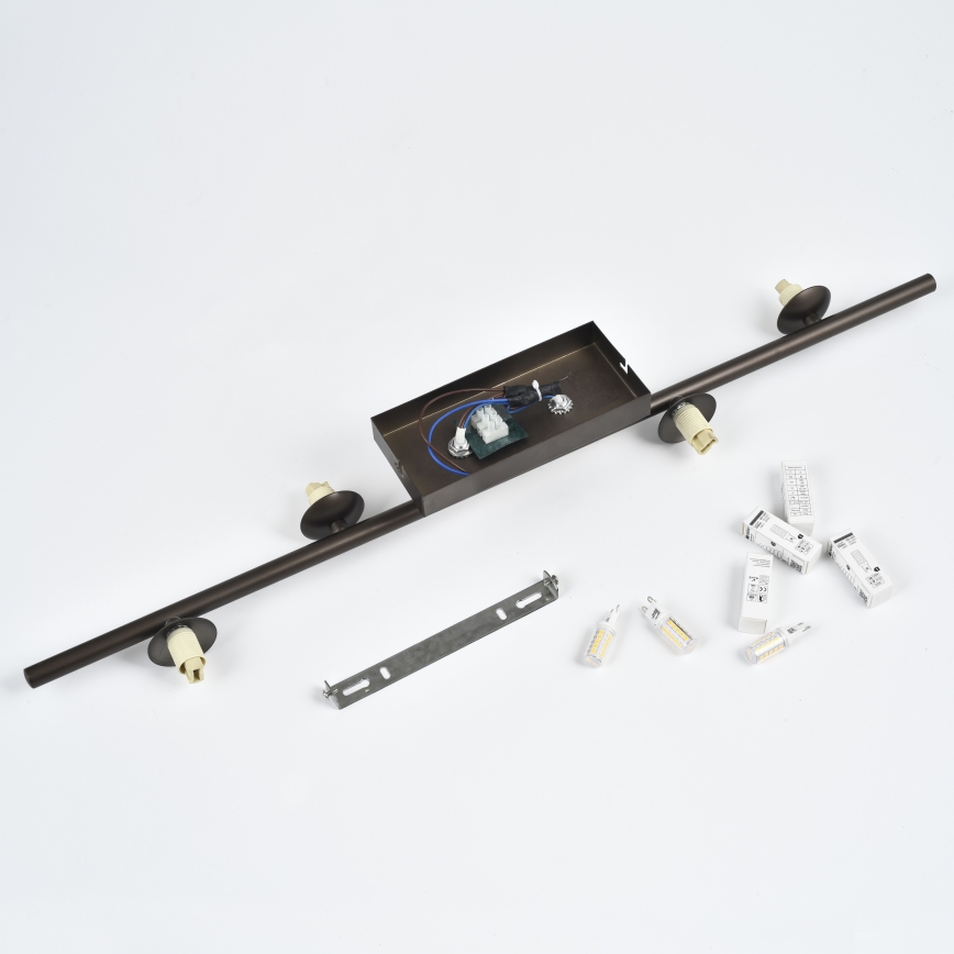 Brilagi - Lámpara de techo LED de superficie MILLA 4xG9/3W/230V marrón/marrón ahumado