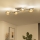 Brilagi - Lámpara de techo LED de superficie MILLA 4xG9/3W/230V negro cromado/dorado