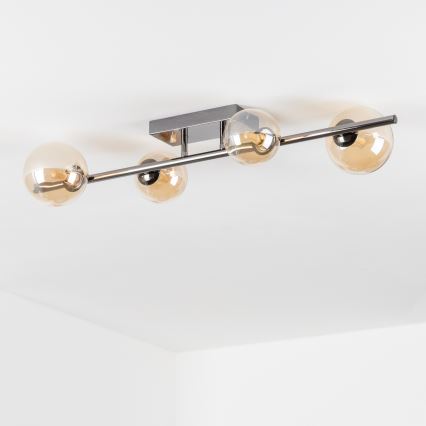 Brilagi - Lámpara de techo LED de superficie MILLA 4xG9/3W/230V negro cromado/dorado