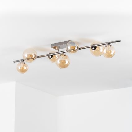 Brilagi - Lámpara de techo LED de superficie MILLA 7xG9/3W/230V cromo negro/dorado