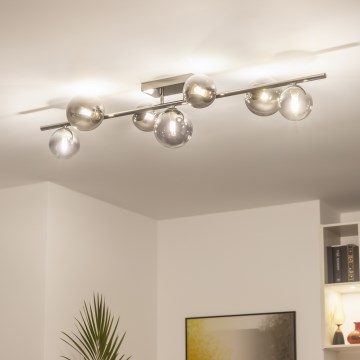 Brilagi - Lámpara de techo LED de superficie MILLA 7xG9/3W/230V negro cromado/ahumado