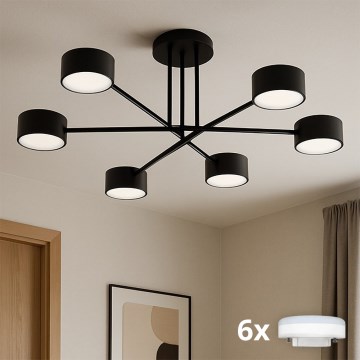 Brilagi - Lámpara de techo LED de superficie MONO 6xGX53/13W/230V negra