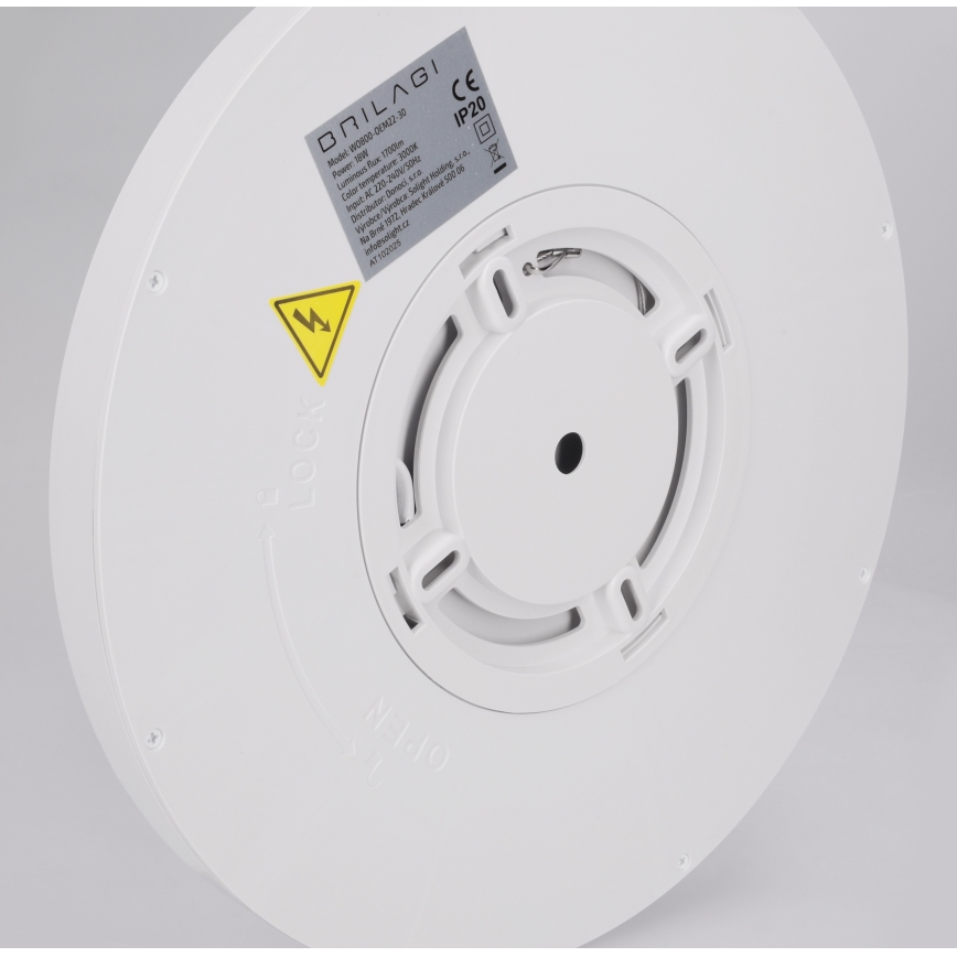 BRILAGI - Plafón LED ESTELA LED/18W/230V Ø 30 cm blanco