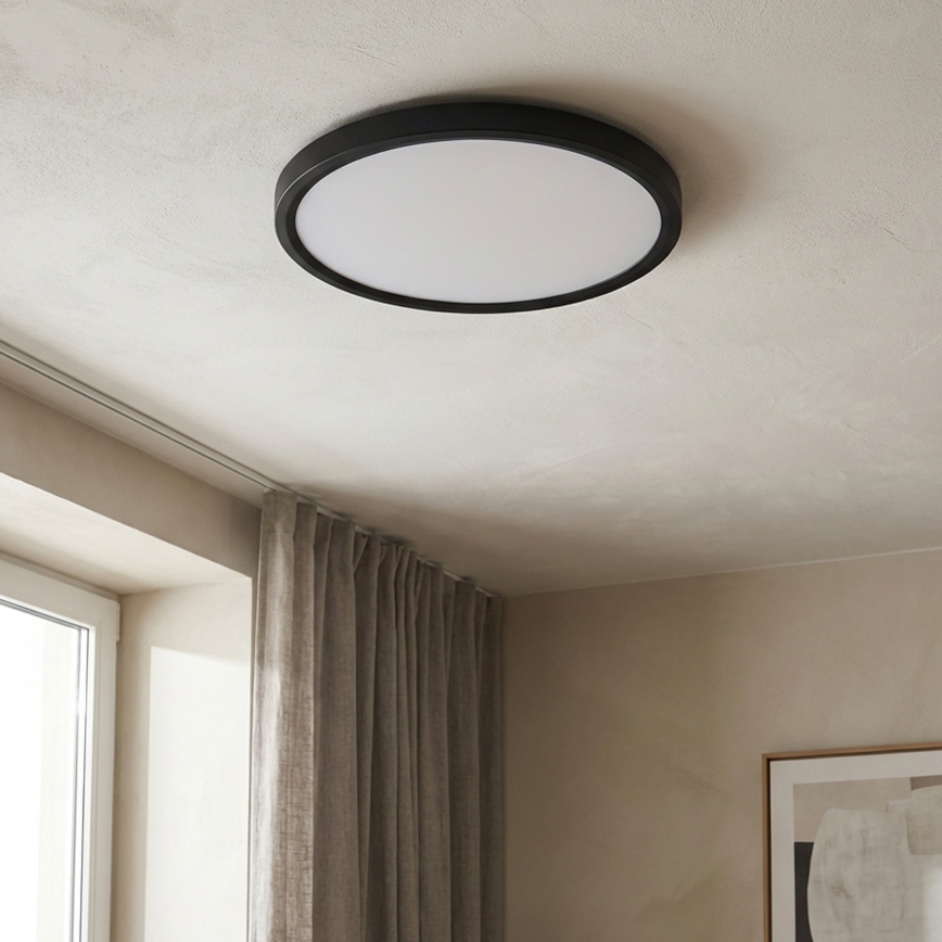 Brilagi - Lámpara de techo LED ESTELA LED/18W/230V diám. 30 cm negra