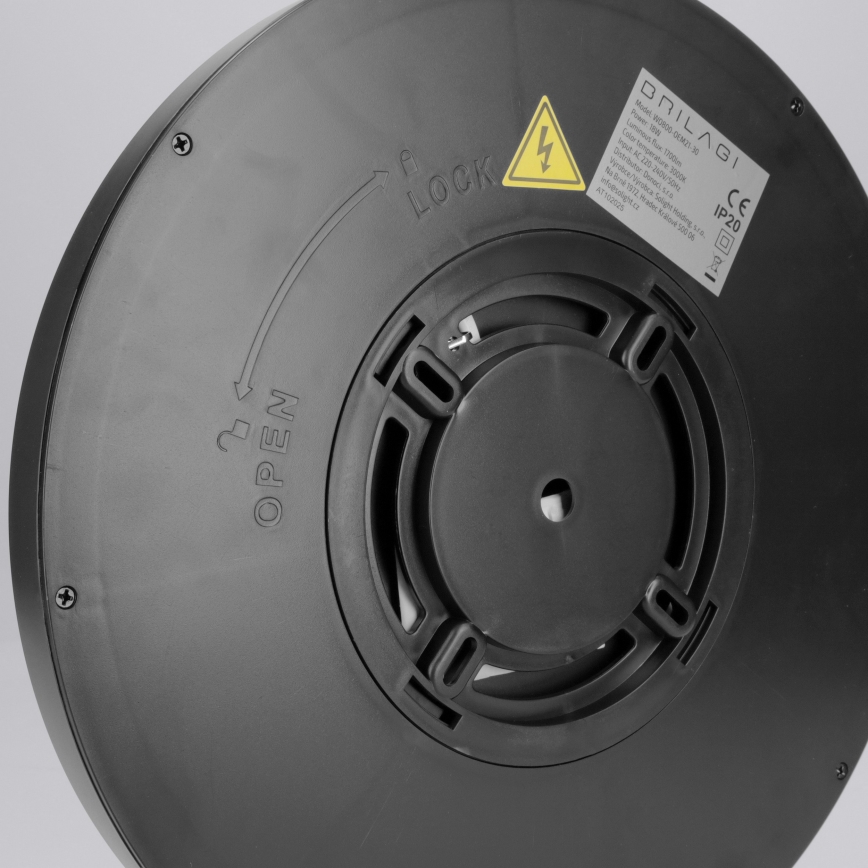 Brilagi - Lámpara de techo LED ESTELA LED/18W/230V diám. 30 cm negra