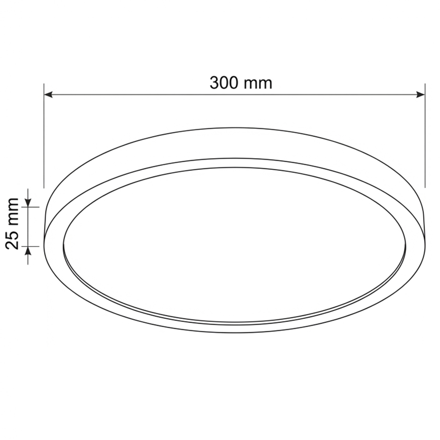 Brilagi - Lámpara de techo LED ESTELA LED/18W/230V diám. 30 cm negra