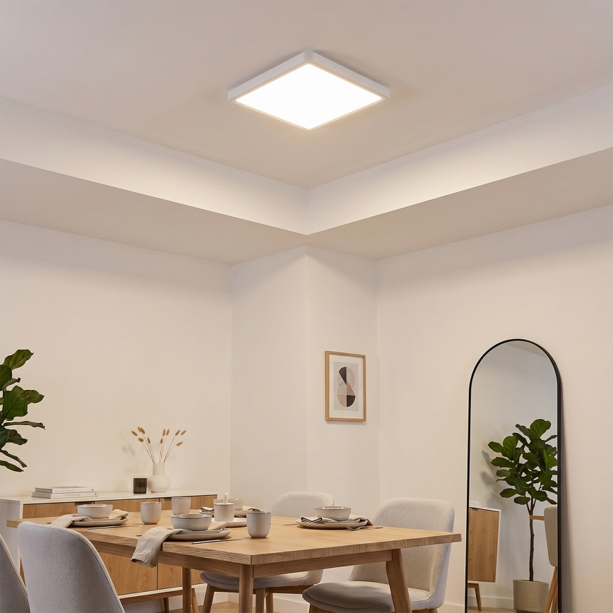 Brilagi - Lámpara de techo LED ESTELA SQUARE LED/24W/230V 31x31 cm blanca