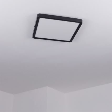 Brilagi - Lámpara de techo LED ESTELA SQUARE LED/24W/230V 31x31 cm negra
