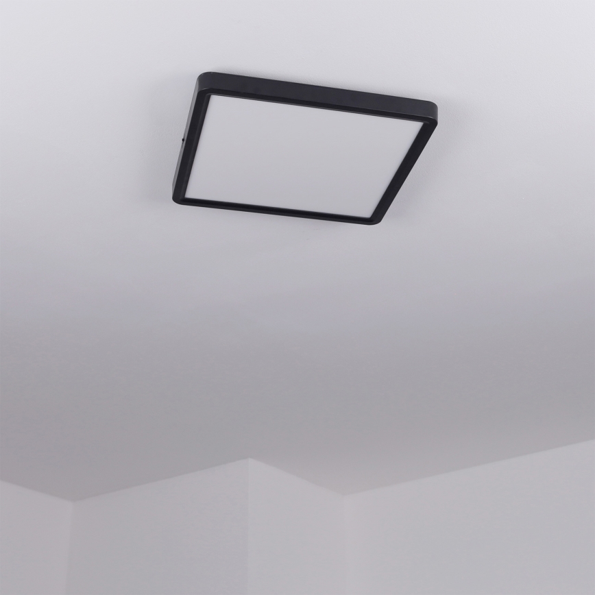 Brilagi - Lámpara de techo LED ESTELA SQUARE LED/24W/230V 31x31 cm negra
