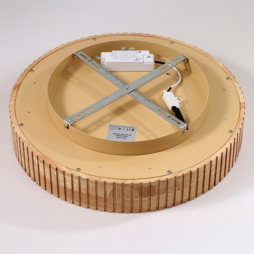 Brilagi - Luminaria de techo LED FALCON WOOD MODERN LED/30W/230V 3000/4000/6000K Ø 45 cm madera