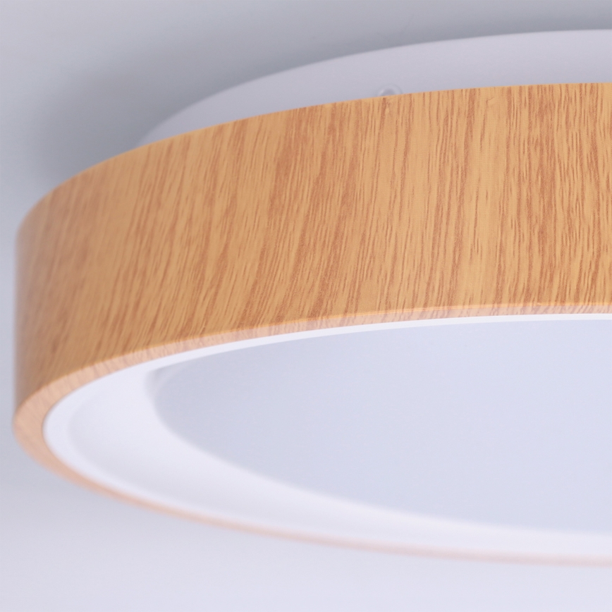 Brilagi - Lámpara de techo LED FLOCO LED/24W/230V, diámetro 30 cm, acabado madera/blanco