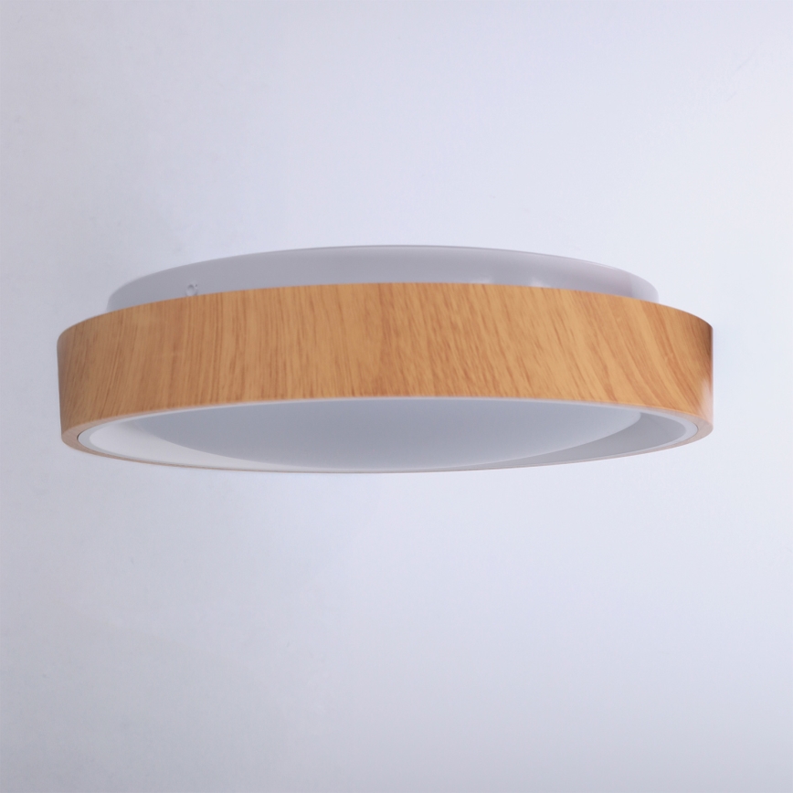 Brilagi - Lámpara de techo LED FLOCO LED/24W/230V, diámetro 30 cm, acabado madera/blanco