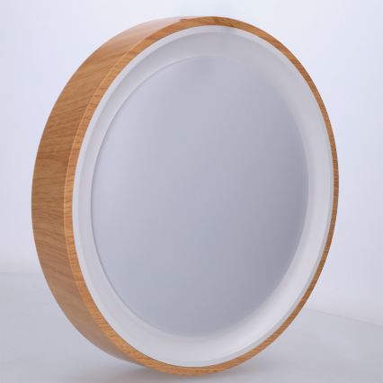 Brilagi - Lámpara de techo LED FLOCO LED/24W/230V, diámetro 30 cm, acabado madera/blanco