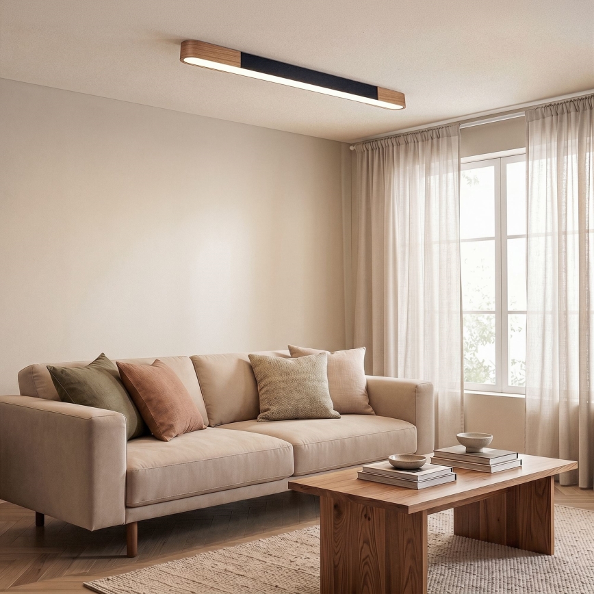BRILAGI - Lámpara de techo LED GARDALINE LED/100W/230V 120 cm roble/negro