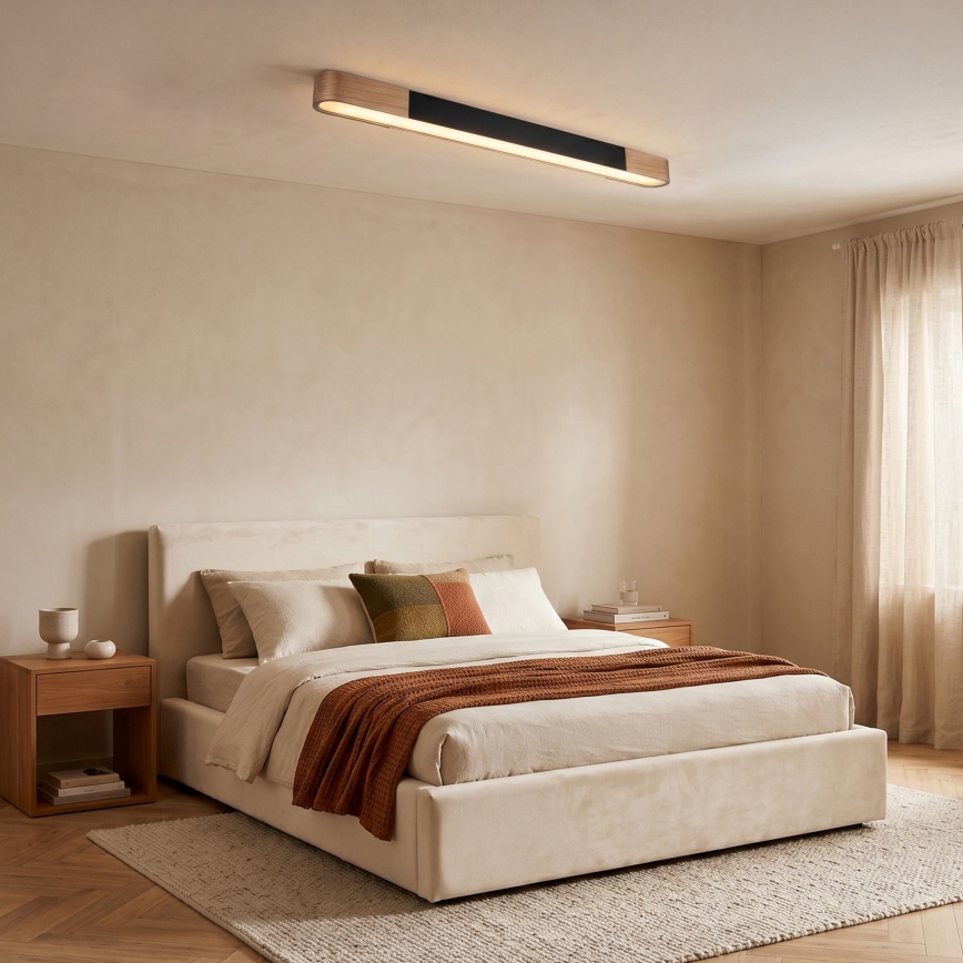 BRILAGI - Lámpara de techo LED GARDALINE LED/100W/230V 120 cm roble/negro