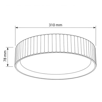 Brilagi - Lámpara de techo LED LUCIA LED/24W/230V Ø 31 cm gris
