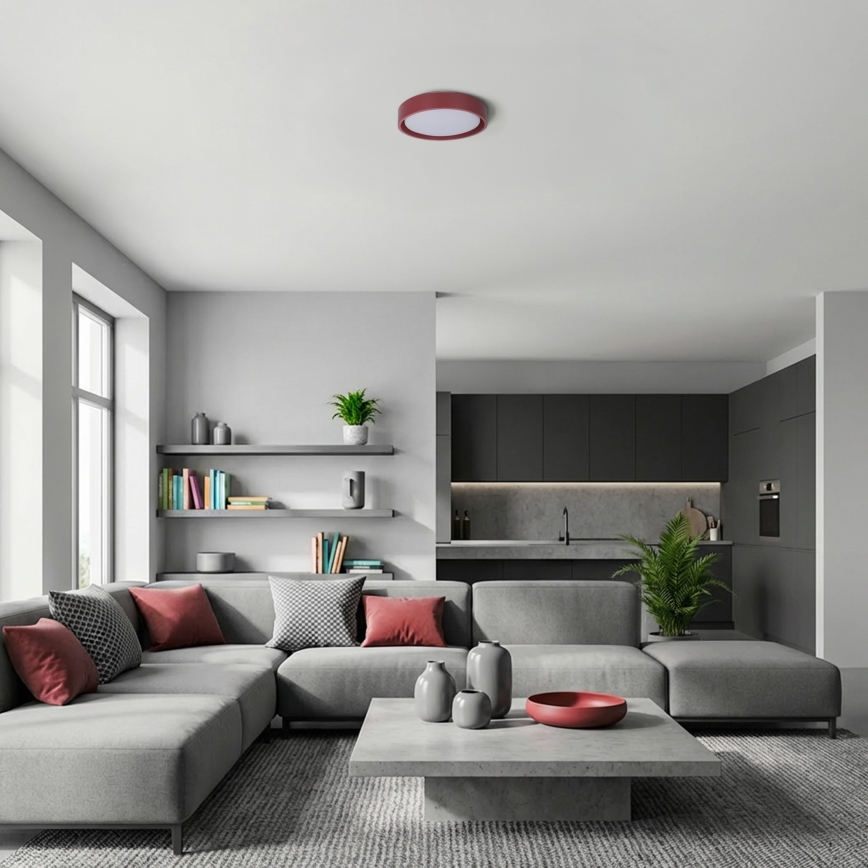 Brilagi - Lámpara de techo LED MATTEO LED/24W/230V, diámetro 31 cm, roja