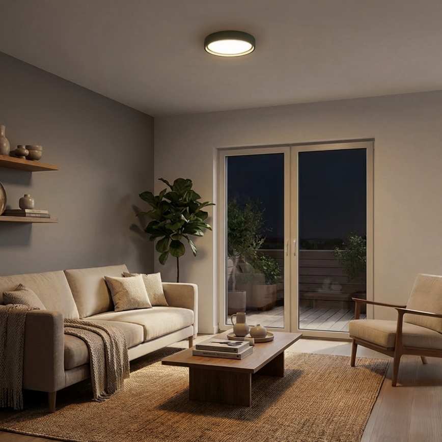 Brilagi - Lámpara de techo LED MATTEO LED/24W/230V Ø 31 cm, verde