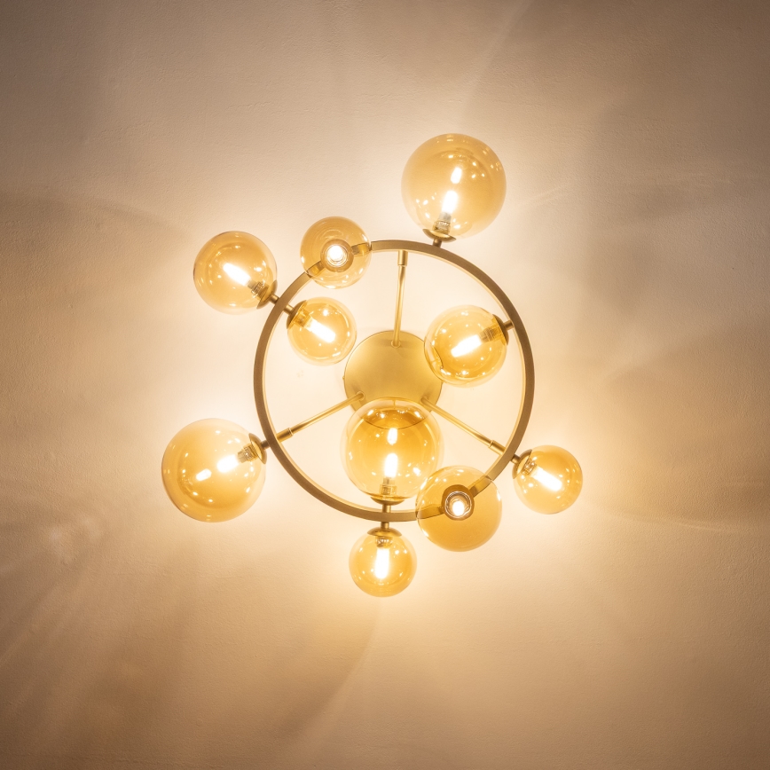 Brilagi - Lámpara de techo LED MILLA 10xG9/3W/230V dorado