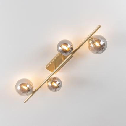 Brilagi - Lámpara de techo LED MILLA 4xG9/3W/230V dorado/ahumado