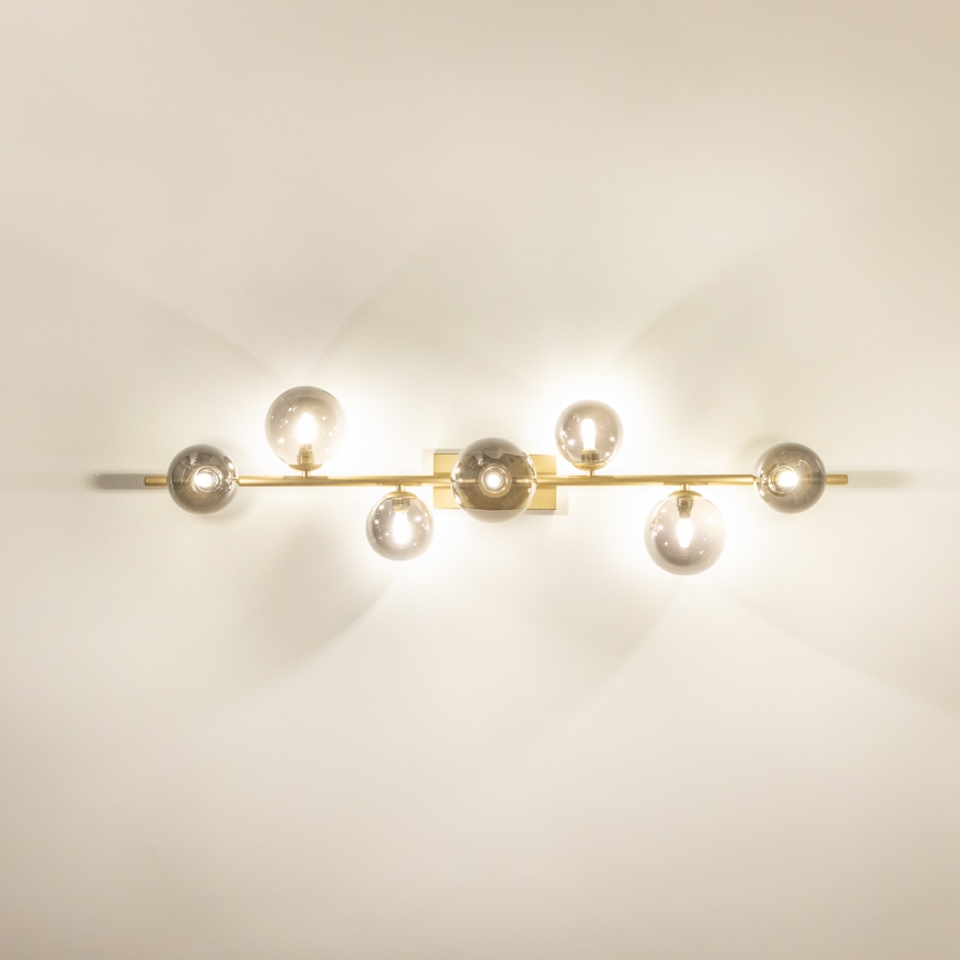 Brilagi - Lámpara de techo LED MILLA 7xG9/3W/230V dorado/ahumado