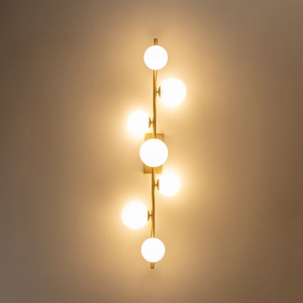 Brilagi - Lámpara de techo LED MILLA 7xG9/3W/230V dorado/blanco