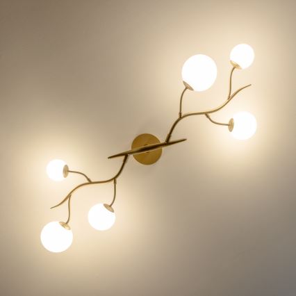 Brilagi - Lámpara de techo LED MISTEL 6xG9/3W/230V dorado/blanco